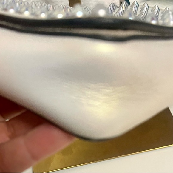 Christian Louboutin Metallic Silver Spiked Clutch - Picture 4 of 11